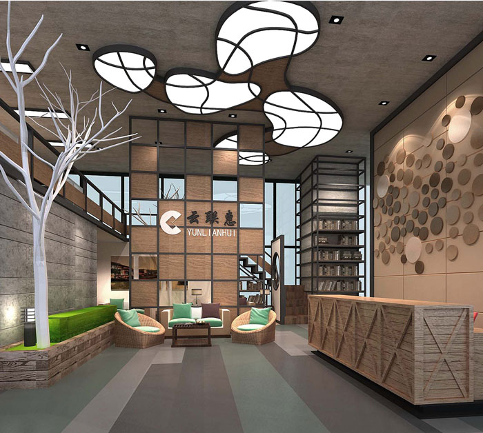 1000平方電子商務(wù)辦公室軟裝